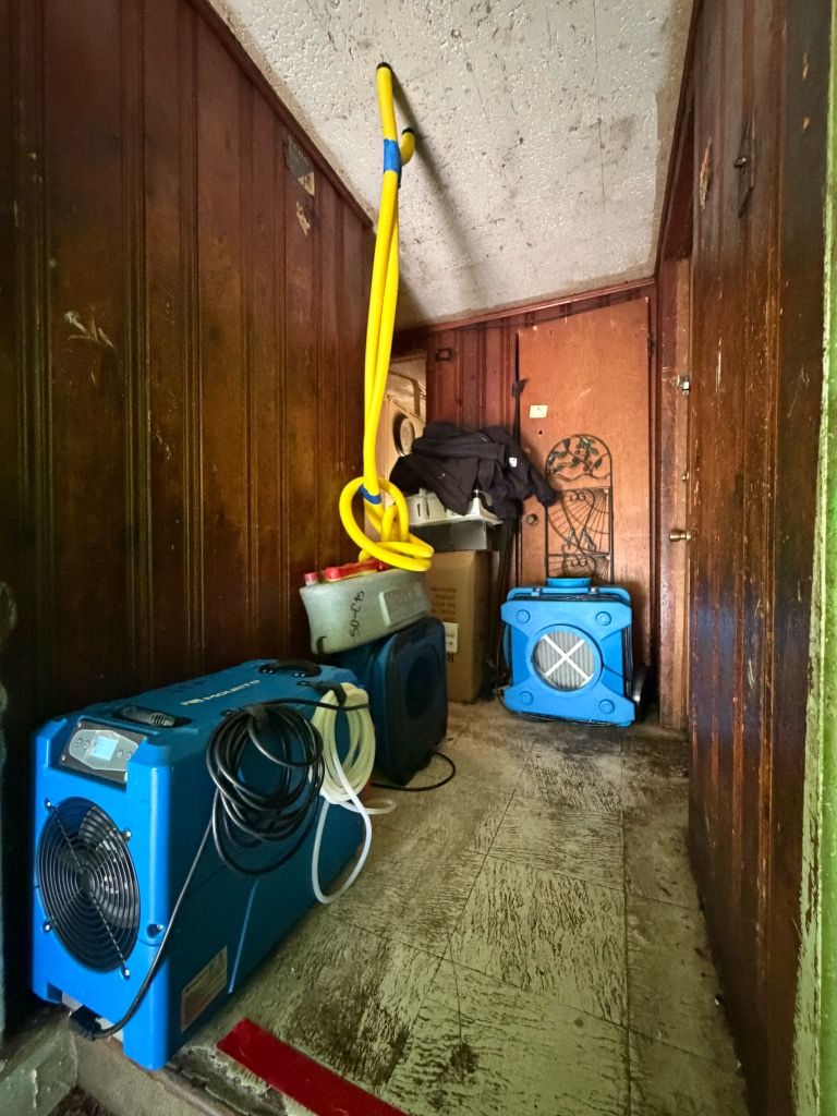 Drying equipment set along a hallway